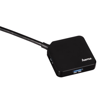 HAMA HUB 4 Puertos USB 3.0 Negro