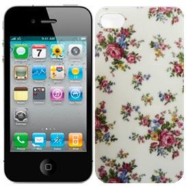 Carcasa iPhone 4/4s Blanco Flores