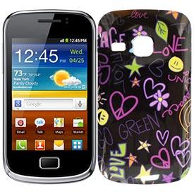 Carcasa Samsung S6500 Galaxy Mini 2 Negro Love Peace