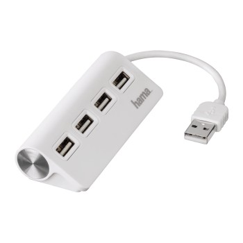 HAMA HUB 4 Puertos USB Blanco