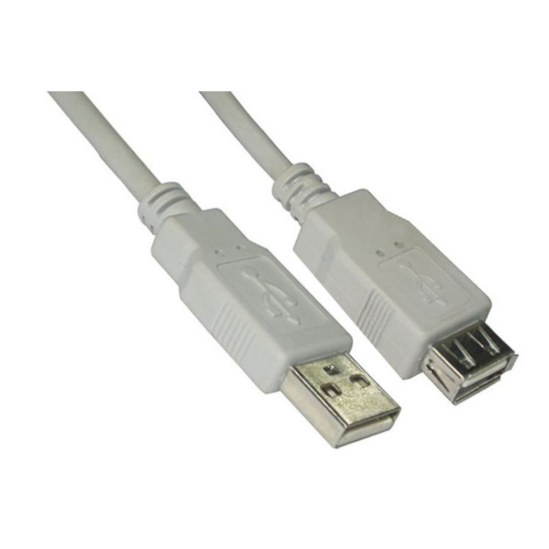 Cable Alargador Macho a Hembra USB 2.0 3Mts Beige