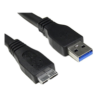 Cable AM/Micro Macho a BM/USB Macho 1Mt. USB 3.0 Negro