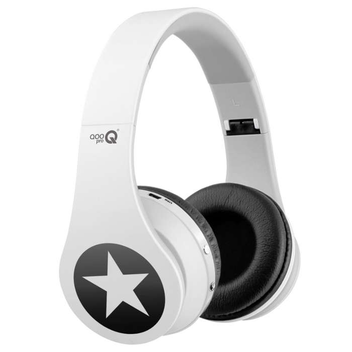 QooPro Auriculares Star Multimedia MicroSD/FM Blanco