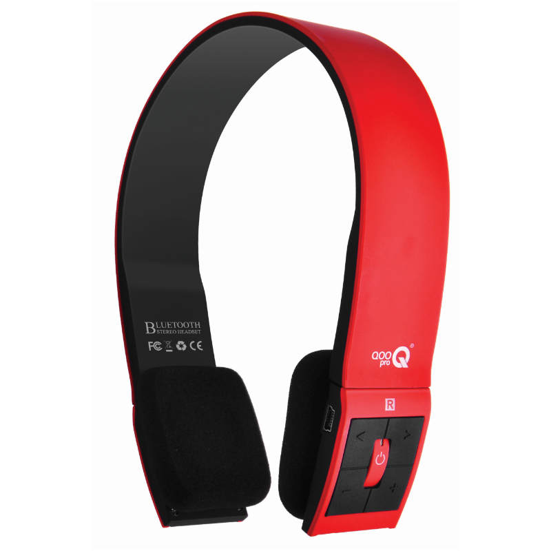 QooPro Auricular Square Bluetooth Stereo Headset Rojo