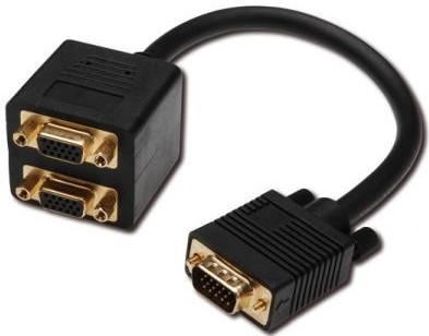 Cable Derivador VGA 1 Macho 2 Hembras 0,25 CM