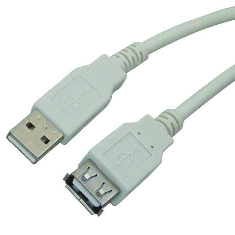 Cable Alargador USB Macho/Hembra USB 2.0 0.3 Mts