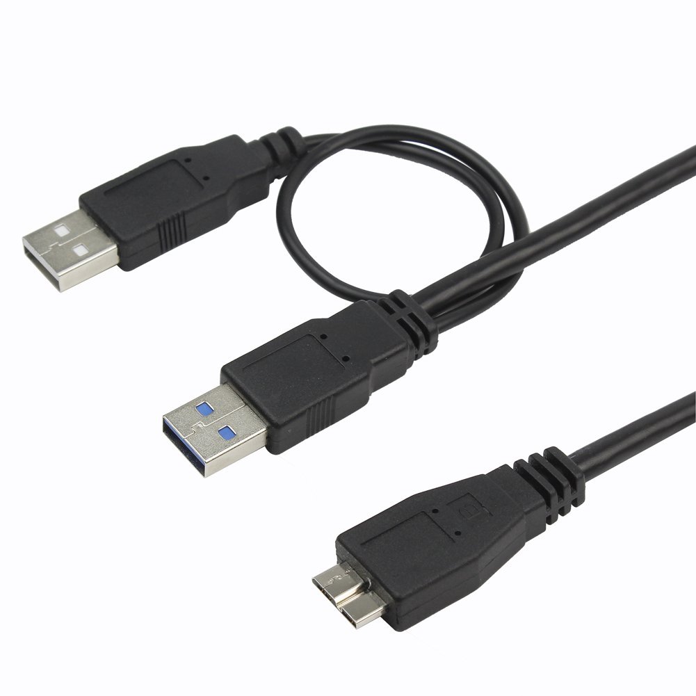 Cable Micro-B USB 3.0 a 2 USB 3.0 , 50cm