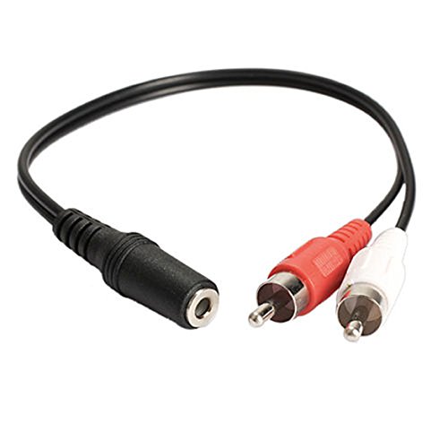 Cable MiniJack 3.5" Hembra a 2 RCA Macho 150 Cm