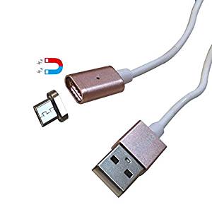 Cable USB a MicroUsb 1.M Con Iman Rosa