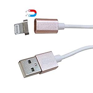 Cable USB a lightning 1.M Con Iman Rosa