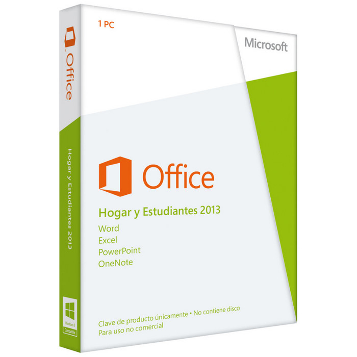Microsoft Office 2013 Hogar y Estudiantes PKC