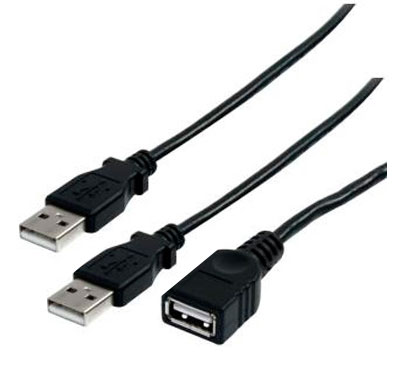 Cable USB Hembra a 2 USB Macho