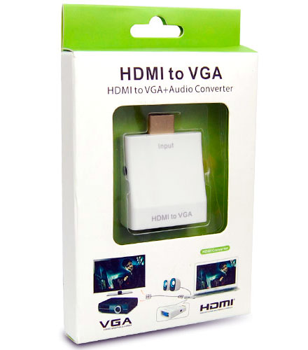 Adaptador HDMI Macho a VGA Hembra con Conversor Audio