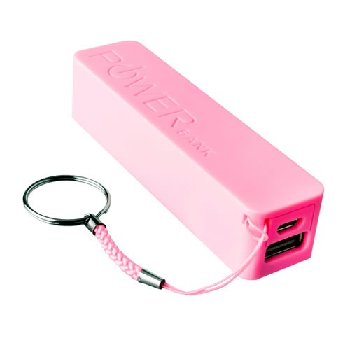 Power Bank 2600mAh Rosa Tipo Llavero