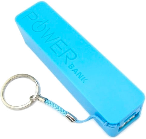 Power Bank 2600mAh Azul Tipo Llavero