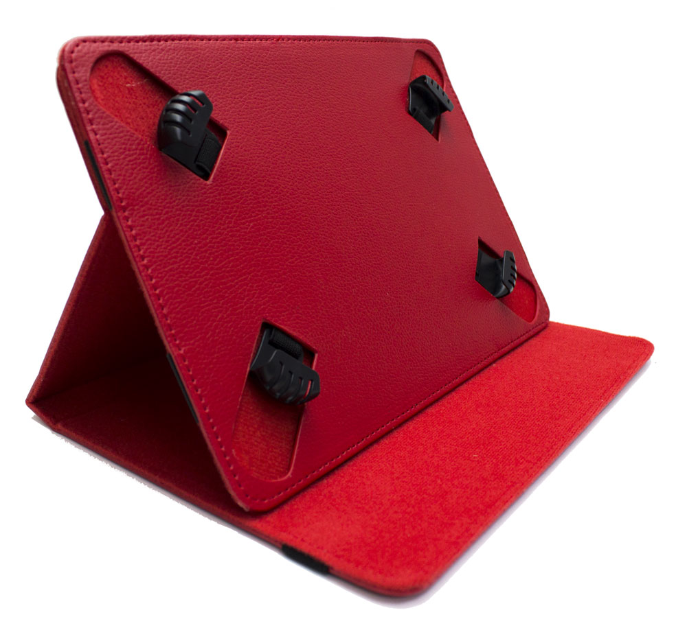 Funda Universal Tablet 10,1" Rojo Con Soporte