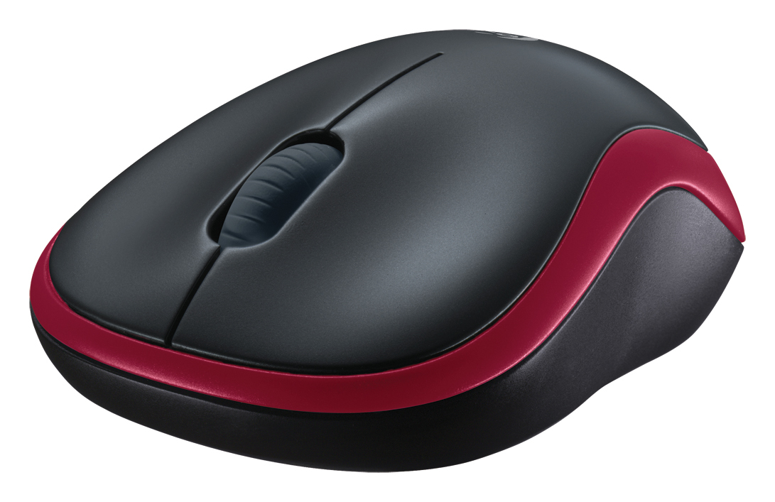 Logitech Ratón Wireless Mouse M185 Negro Rojo