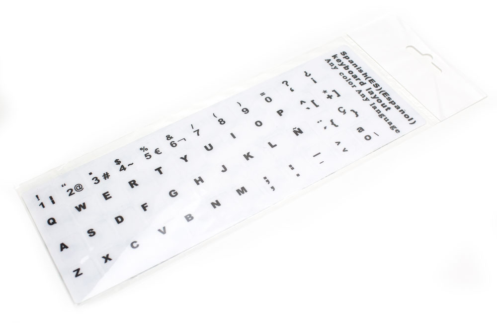 Adhesivo Teclado Español Blanco