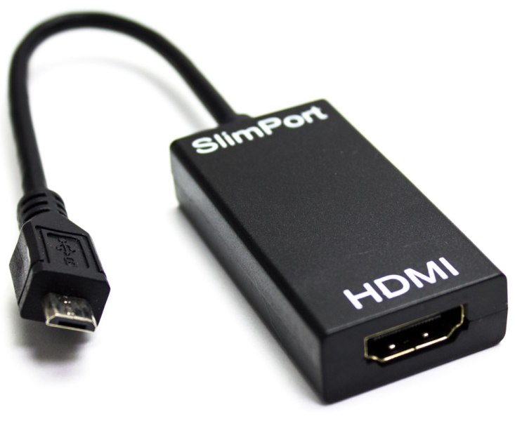 Conversor Micro USB Slimport MHL a HDMI
