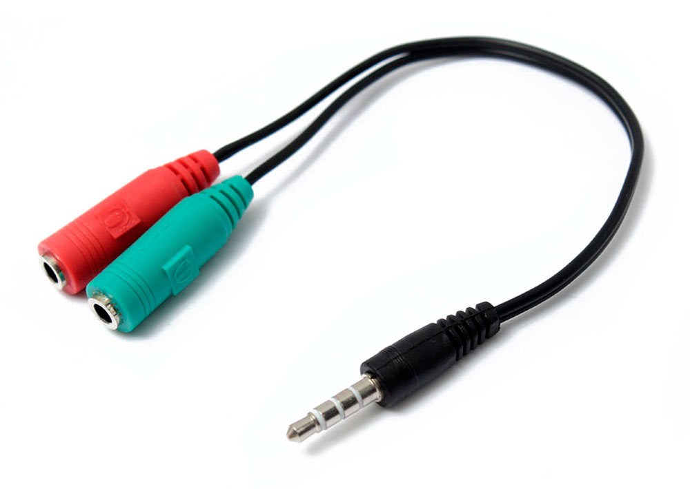 Adaptador Audio Microfono+Auricular MiniJack 3.5
