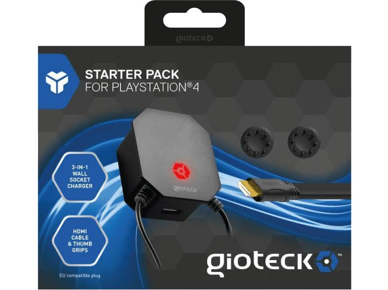 Ps4 Gioteck Starter Pack Hdmi 4k/ Cargador mandos/grips