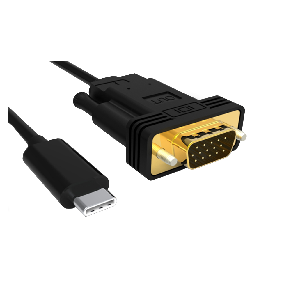 Cable USB 3.1 Tipo C a VGA Macho 32AW 1080P/60Hz 1.5m