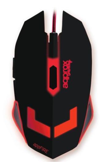 Approx Raton Gaming 6 Botones Retroiluminado Rojo USB