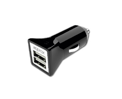 Approx Cargador Coche 2 USB 5V 3,1 A Negro
