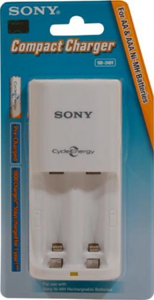 Sony Cargador Compacto Pilas Recargables AA y AAA