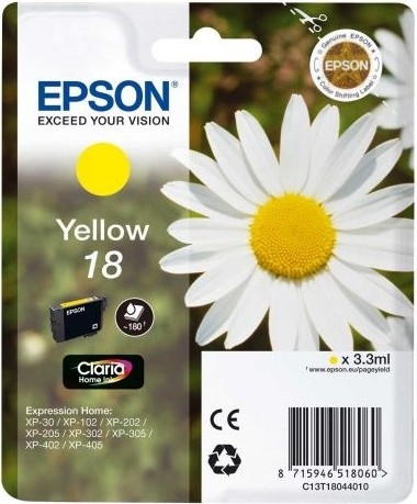 Epson Nº18 Amarilla Cartucho Original