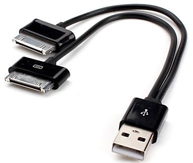 Cable USB 2 en 1 Iphone 3G/4G/4S Samsung 7100/7300/7500