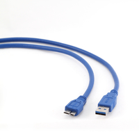 Cable AM/Micro Macho a BM/USB Macho 0.5Mt. USB 3.0 Azul