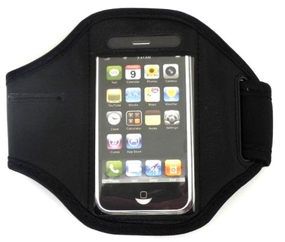 Brazalete Deportivo de Neopreno para IPhone 4S/4G/3G Negro