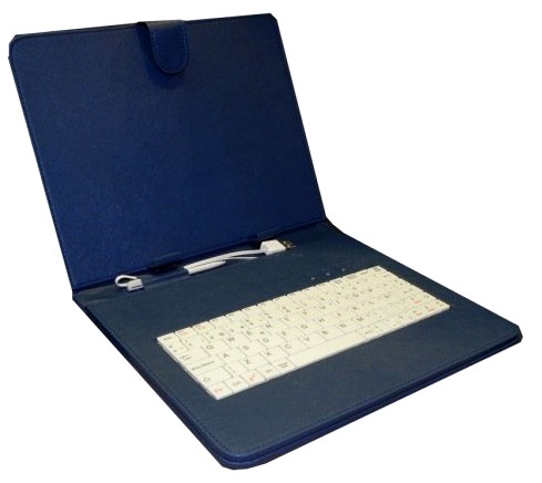 Funda Con Teclado 9" Para Tablet Con Soporte USB Azul
