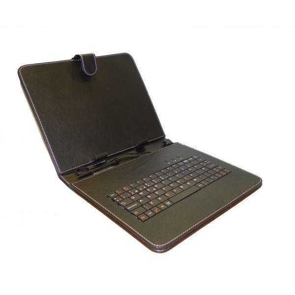 Funda Con Teclado 9" Para Tablet Con Soporte USB Negra