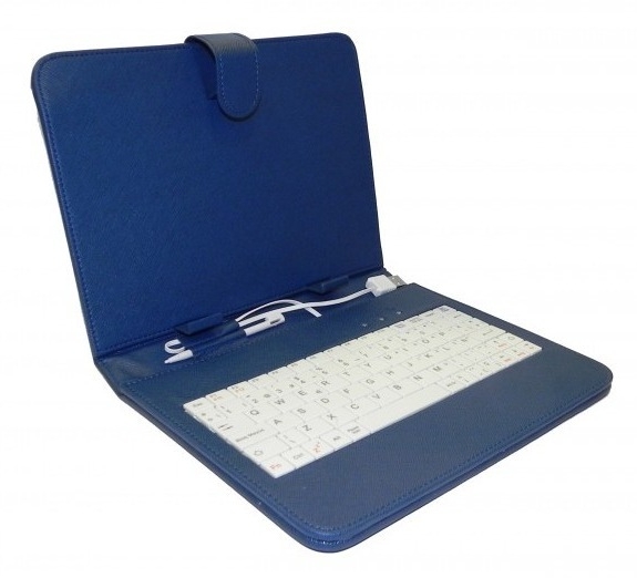 Funda Con Teclado 8" Para Tablet Con Soporte USB Azul