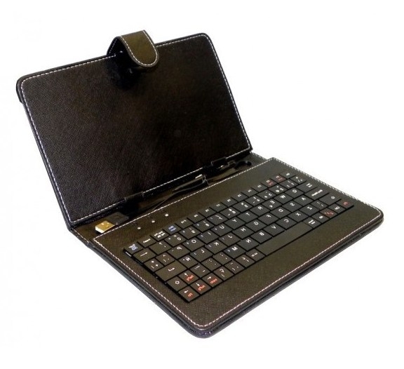 Funda Con Teclado 8" Para Tablet Con Soporte USB Negro