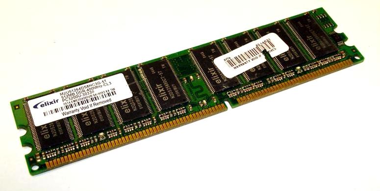 Elixir Memoria DDR 512MB 400Mhz PC3200 Reacondicionado