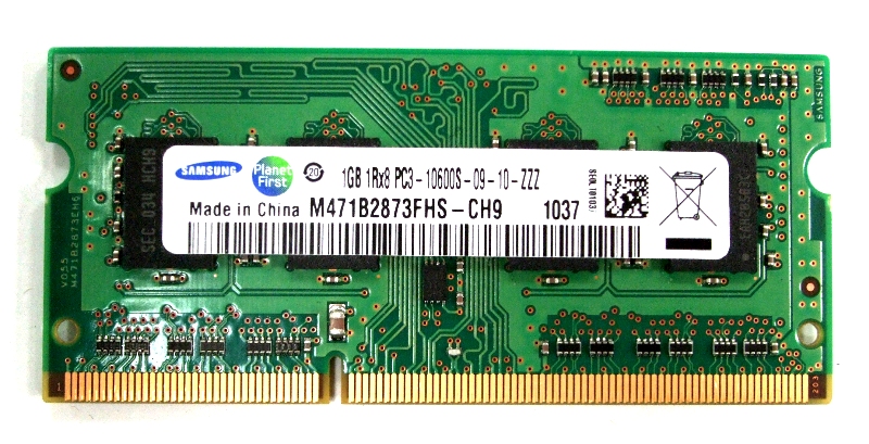 Samsung SO-DIMM 1GB DDR3 PC3-10600S 1333MHz Reacondicionado