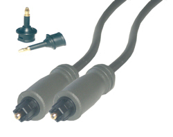 Cable Fibra Optica Audio Digital 1 Mts con Adaptador
