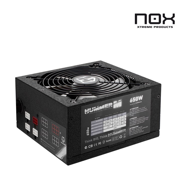 NOX HUMMER 650W PFC Activo 140 mm Fuente Modular