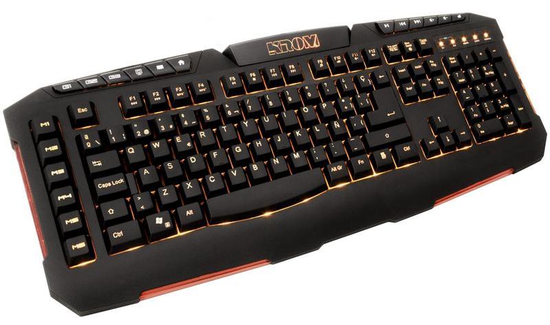 Nox Krom Teclado Gaming Konker Negro LED Naranja