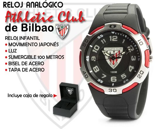 RELOJ CADETE ATHLETIC CLUB NEGRO/ROJO