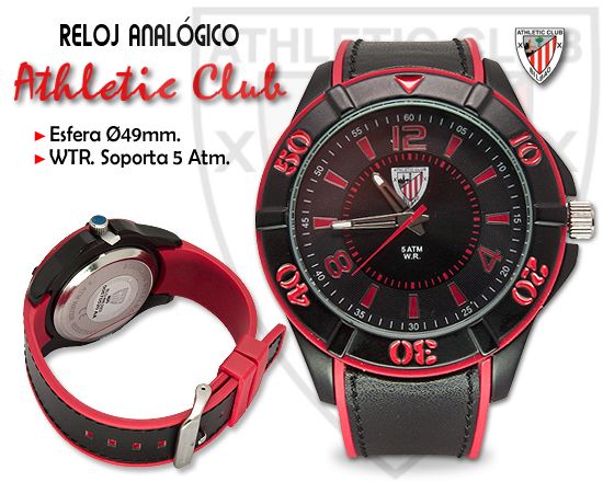 RELOJ ANALOG ATHLETIC CLUB NEGRO/ROJO