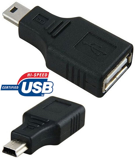 Adaptador USB Hembra a Mini USB Macho