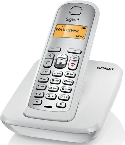 Siemens Gigaset AS290 Dect Teléfono Inalámbrico Blanco