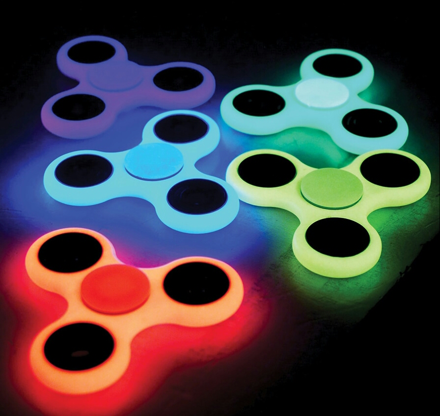 Spinner Fluorescente que Brilla De Varios Colores