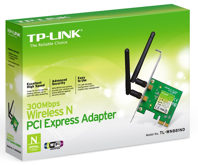 TP-Link TL-WN881ND 300Mbs 11n Wireless PCI Express