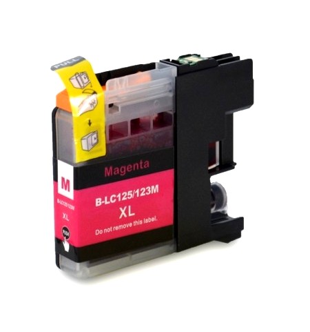 Brother LC121/123/125 Magenta Cartucho Compatible Chip Nuevo