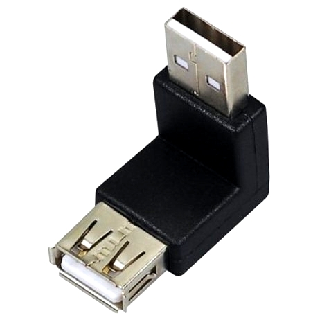 Adaptador USB Macho a USB Hembra Acodado